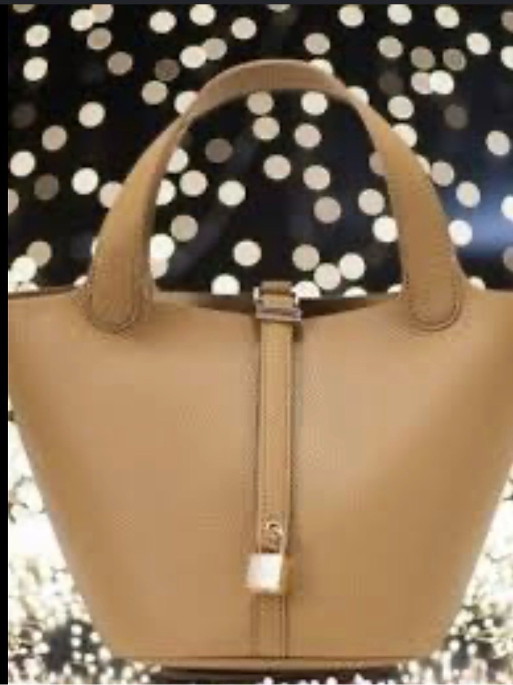 Valentino Orlandi Beige Milano Bucket Bag with Removable Makeup Bag